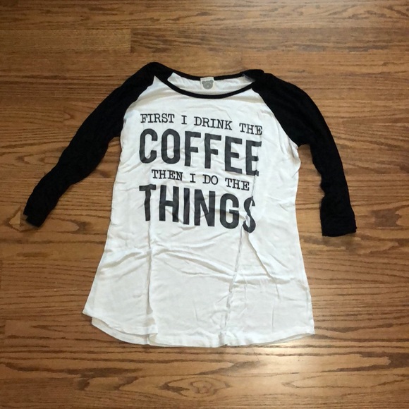 Tops - Coffee baseball T-shirt